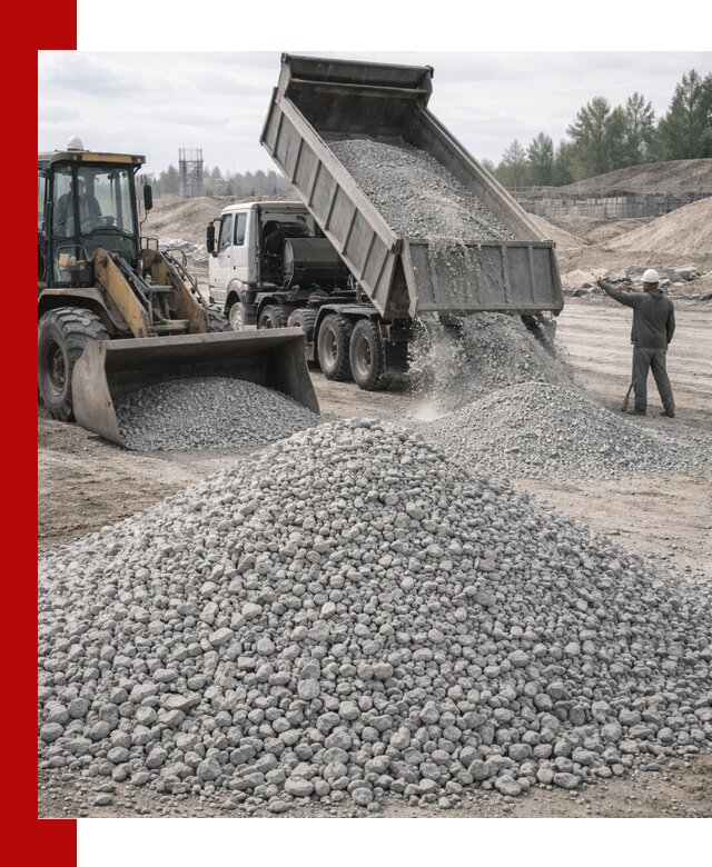 Доставка известнякового щебня фр. 5–20 в Самаре