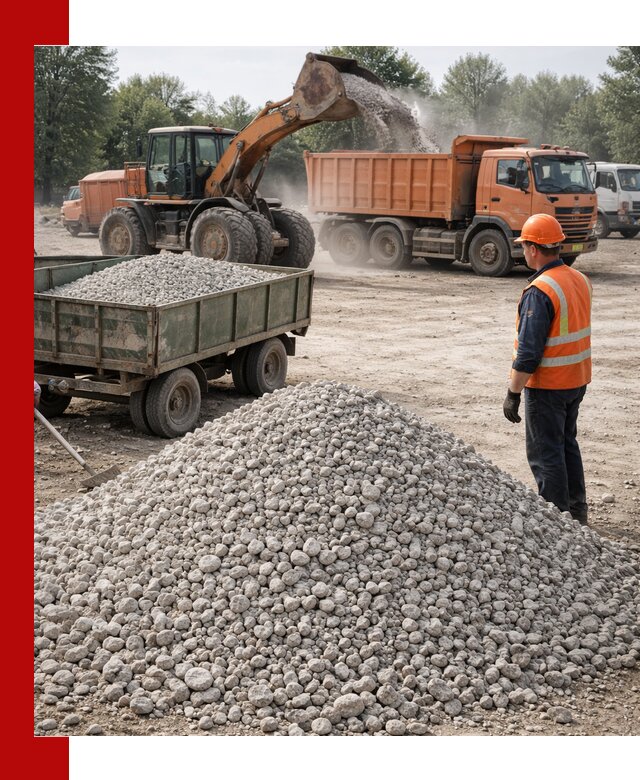 Доставка известнякового щебня фракция 20–40 в Самаре