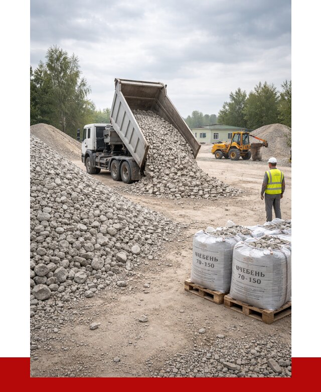 Известняковый щебень фракция 70-150 в Самаре от 1263 р. | ПРОНЕРУДСмр