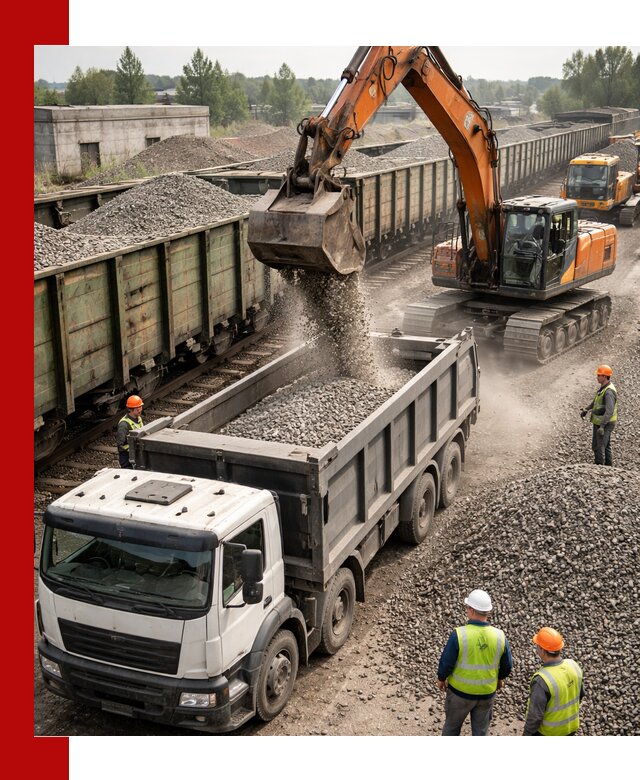 Железнодорожный щебень фракция 25–60 для поставок в Самаре