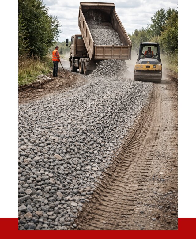 Щебень для отсыпки дороги в Самаре от 2729 р. ПРОНЕРУДСмр