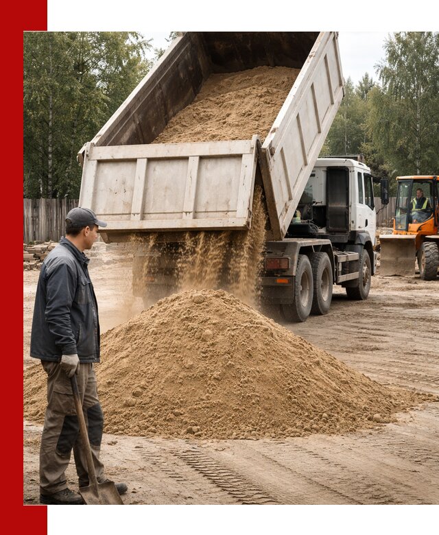 Доставка и продажа песка с разгрузкой в Самаре