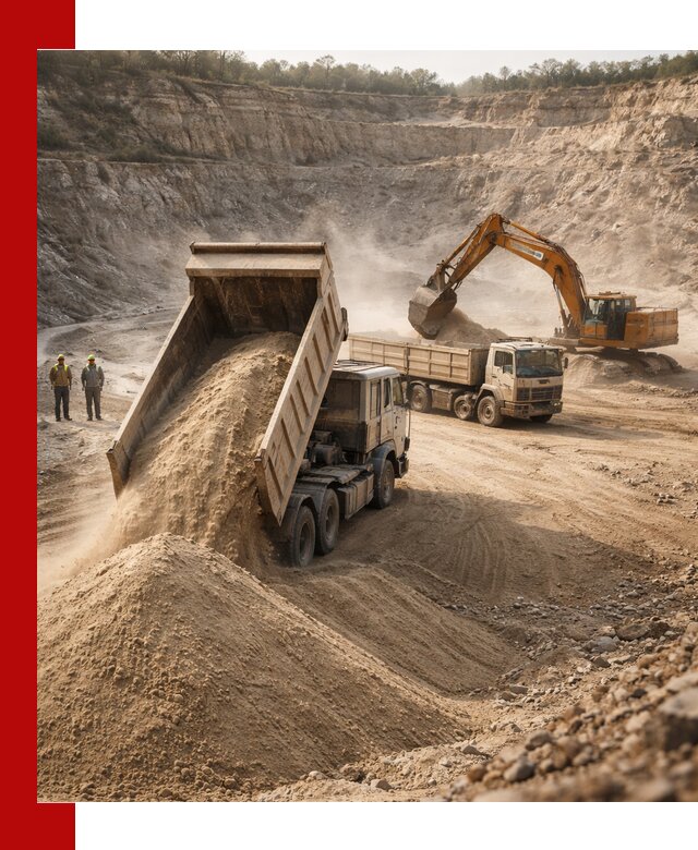 Карьерный песок навалом с доставкой в Самаре