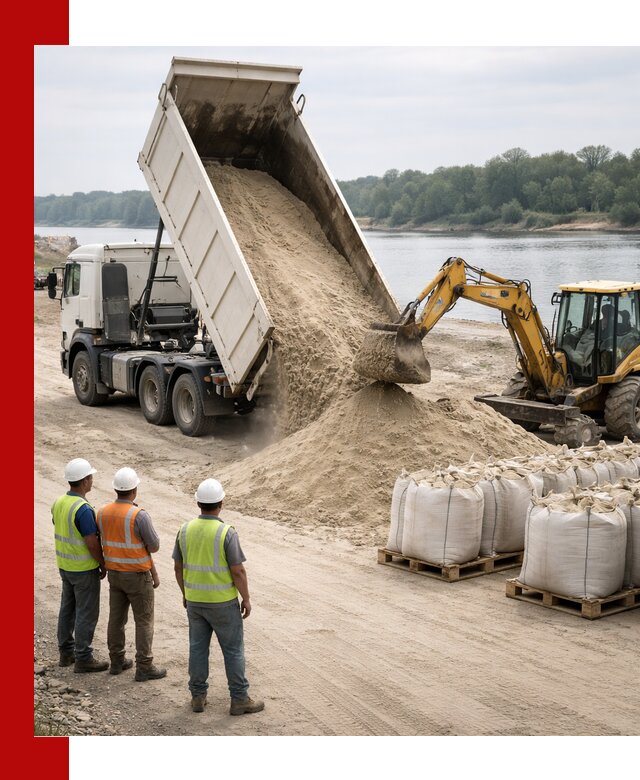 Доставка речного песка в Самаре самосвалами и погрузкой