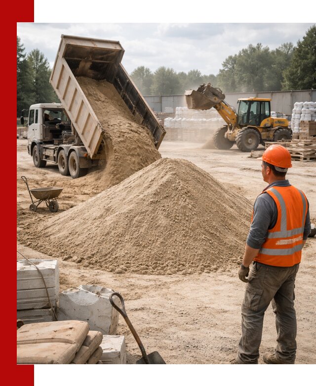 Доставка строительного песка с самосвалом в Самаре