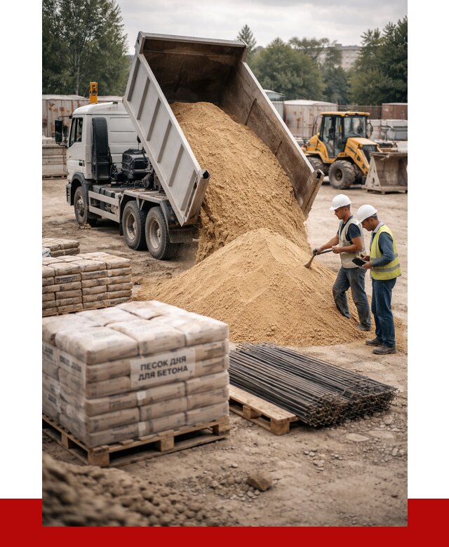 Песок для бетона в Самаре от 2527 р. с доставкой, ПРОНЕРУДСмр