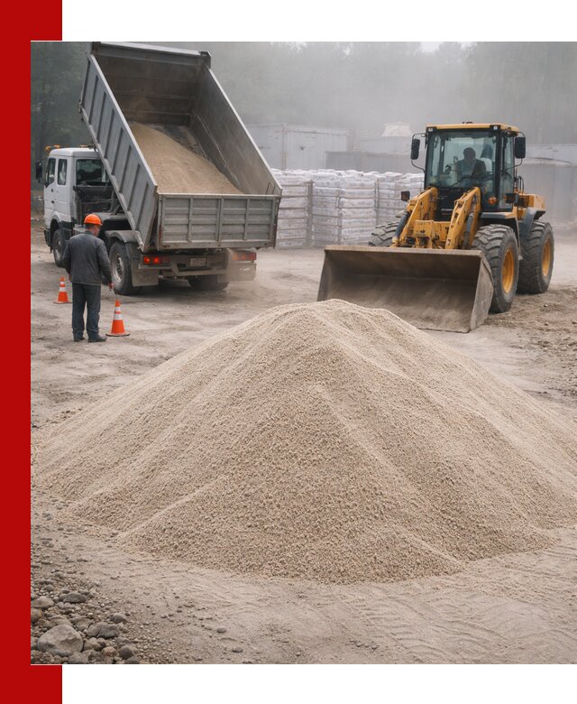 Кварцевый песок фракция 0–8 для стройработ в Самаре