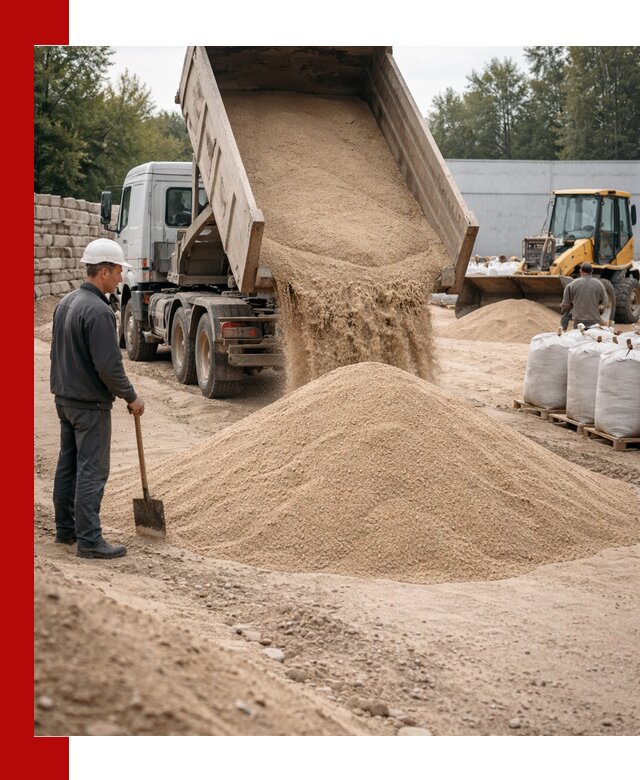 Кварцевый песок фракция 0–3 мм с доставкой в Самаре
