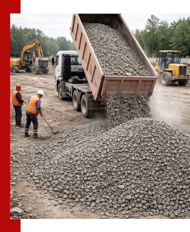 Доставка гравия фракции 40-70 в Самаре оптом и в розницу