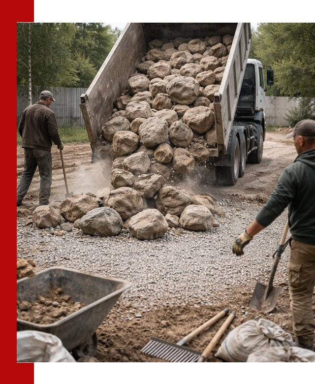 Доставка и укладка булыжника в Самаре