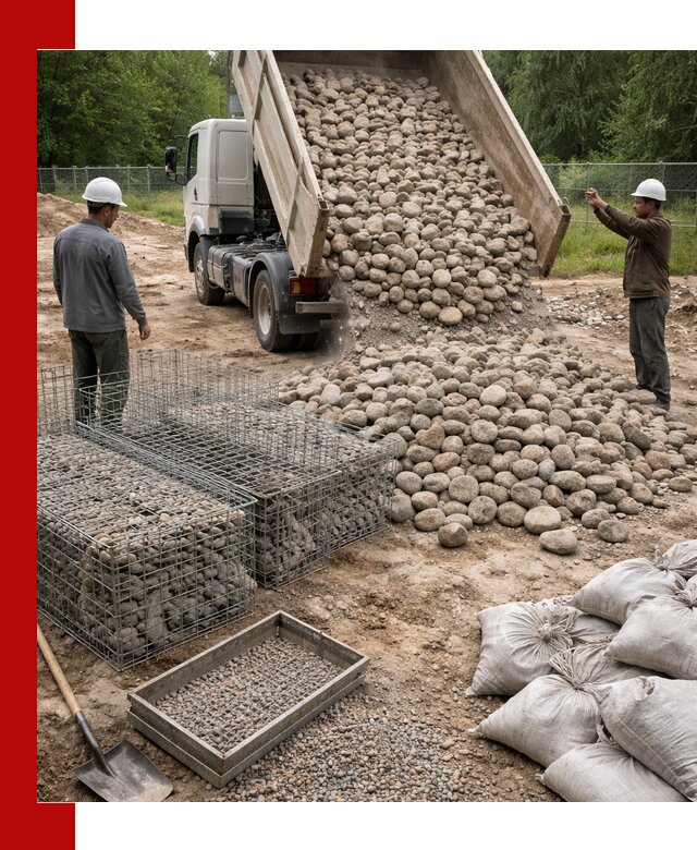 Камень для габионов фракция 70–151 в Самаре