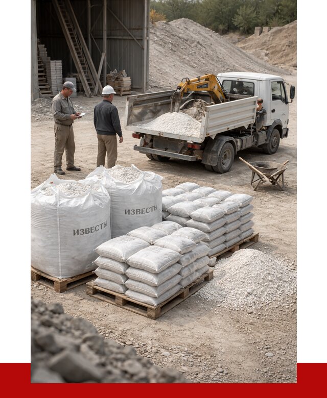 Известь строительная в Самаре с доставкой от 4245 р. | ПРОНЕРУДСмр
