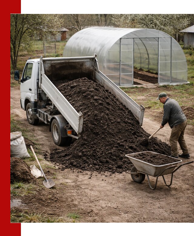 Чернозем для теплицы с доставкой в Самаре