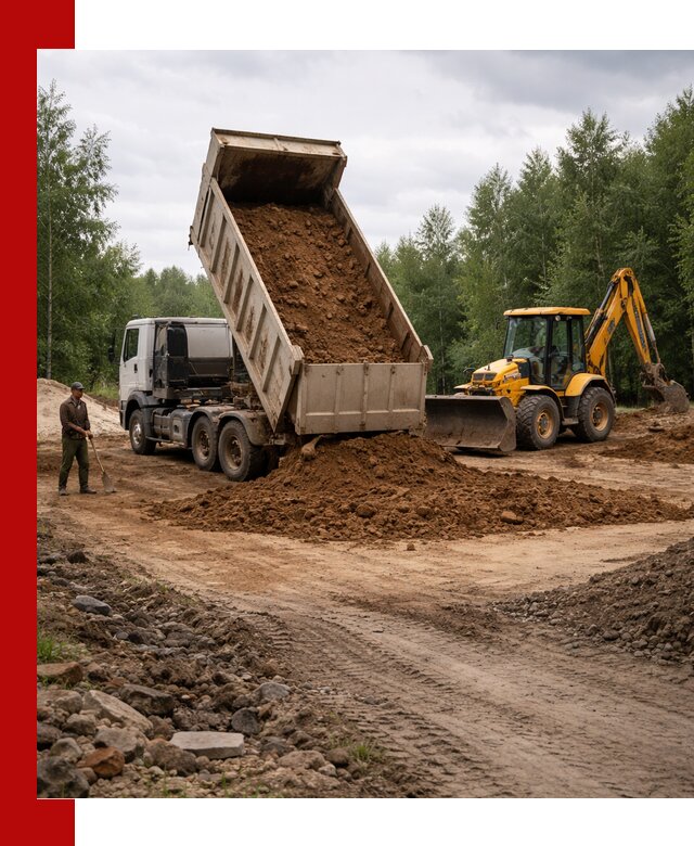 Доставка суглинка самосвалами в Самаре подсыпка и планировка