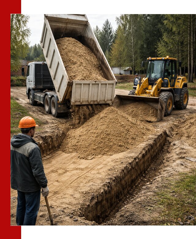 Доставка песчаного грунта в Самаре для строительных работ