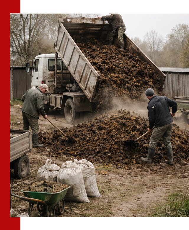 Доставка коровьего навоза самосвалом в Самаре