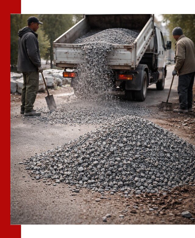 Гранитная крошка для посыпки дорог и тротуаров в Самаре