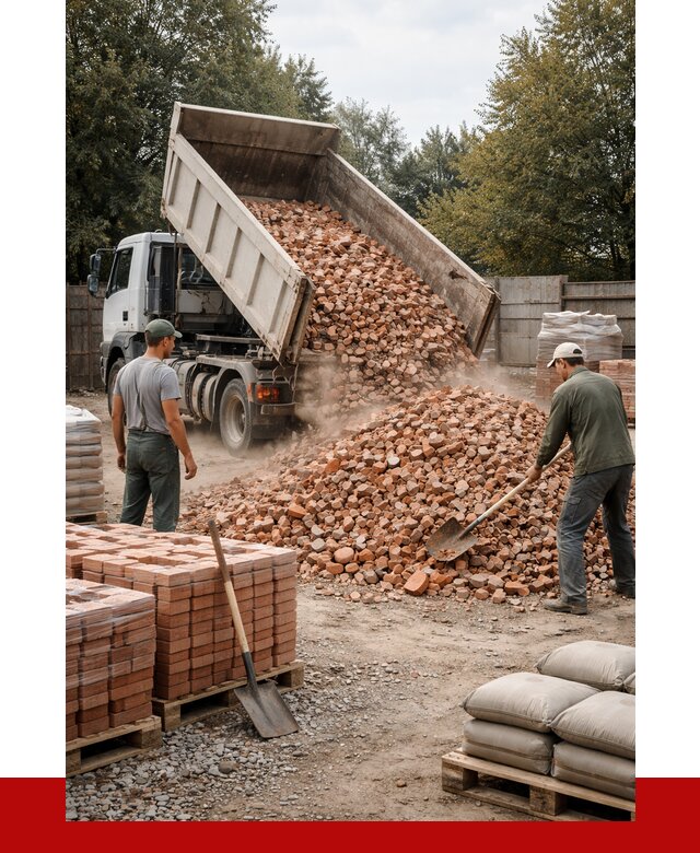 Бой кирпича в Самаре с доставкой от 4245 руб/куб | ПРОНЕРУДСмр