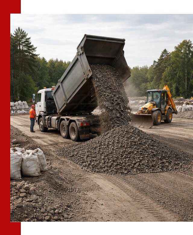 Доставка дробленого асфальта в Самаре для дорожных работ