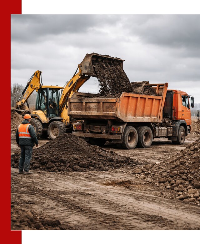 Вывоз грунта и строительного мусора в Самаре грузовыми самосвалами