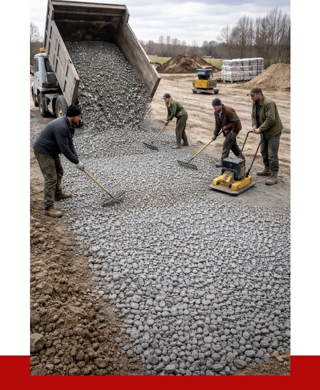 Устройство щебеночной подушки в Самаре от 4548 р. ПРОНЕРУДСмр